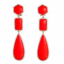 Серьги с кораллом